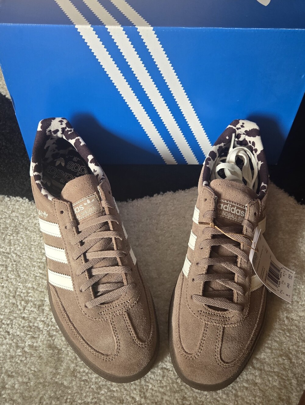 NWT | Sz 9.5 | adidas Spezial Suede Sneakers in Taupe and White - Picture 3 of 7